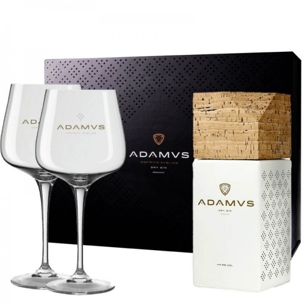 Gin Adamus cl.70 in Confezione con 2 bicchieri 